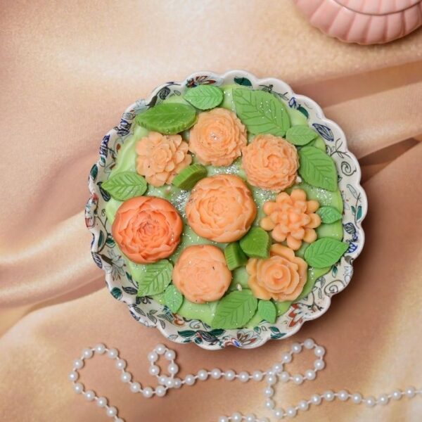 Jasmine Bloom Designer Candle Platter